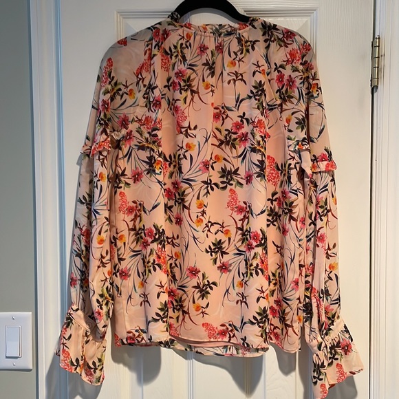 Rose + Olive Fall Floral Blouse size Med - Picture 3 of 8